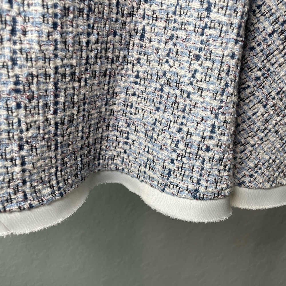 Zara Blue and White Tweed Camisole Top - Picture 5 of 8
